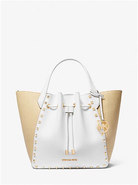 michael kors grey bucket bag|Michael Kors phoebe bucket bag.